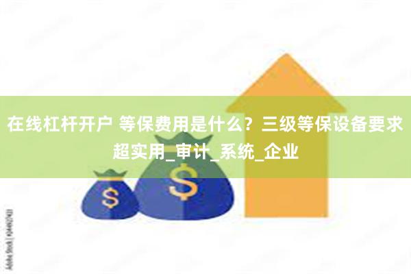 在线杠杆开户 等保费用是什么？三级等保设备要求超实用_审计_系统_企业