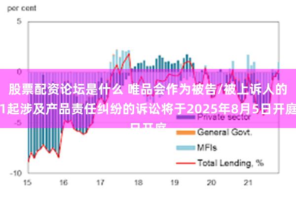 股票配资论坛是什么 唯品会作为被告/被上诉人的1起涉及产品责任纠纷的诉讼将于2025年8月5日开庭