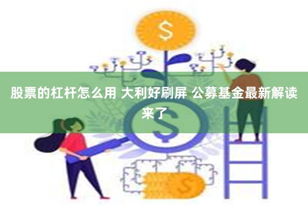 股票的杠杆怎么用 大利好刷屏 公募基金最新解读来了